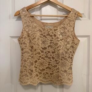 EUC Vintage Lord & Taylor Lace Shell